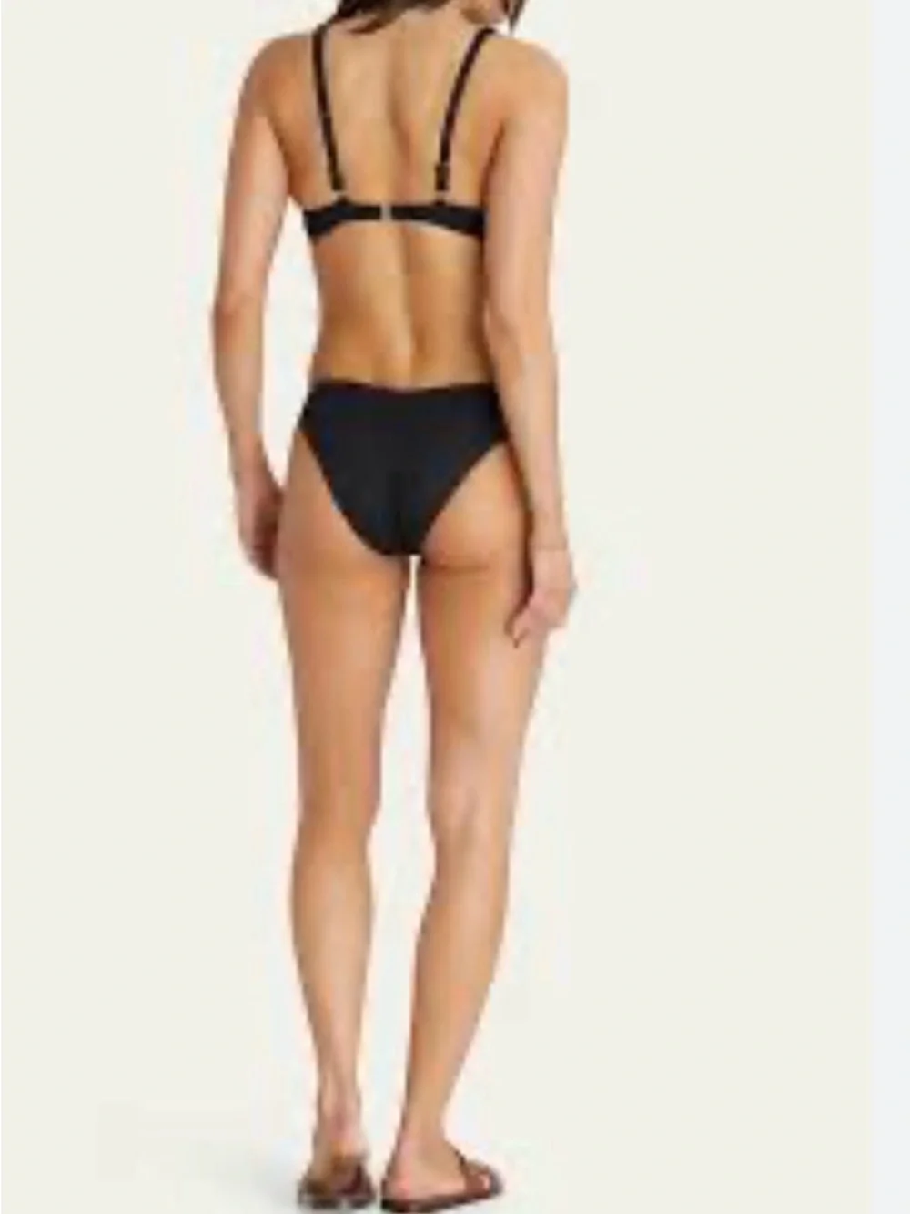 Aqua Blu Linda Black Textured Two-Piece Bikini US Size 4